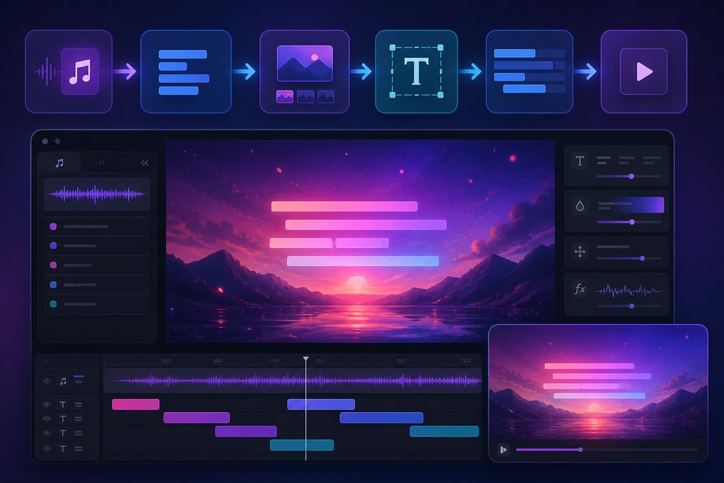 Explore top automation tools to efficiently create professional lyric videos, enhancing your music's visual appeal with cutting-edge technology.