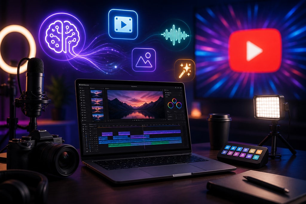 Explore comprehensive AI tools that transform YouTube content creation, from scripting to editing, helping you elevate your channel's impact.
