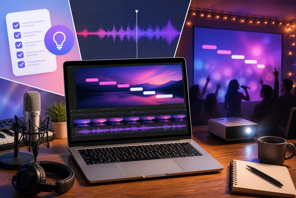 Master karaoke video creation with these expert tips, covering audio quality, lyric synchronization, visual design, and more for engaging sing-along experiences.